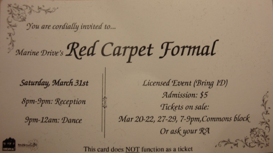 An invitation including fine print that puts people in their places.